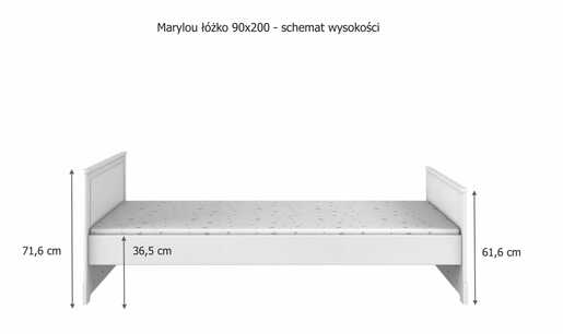 Bellamy Marylou krevet 90 x 200 cm, bijeli