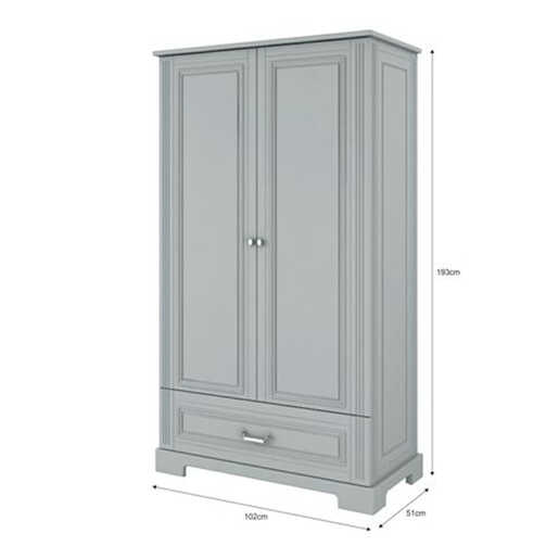 Bellamy Ines ormar Junior s 2 vrata, visoki, sivi