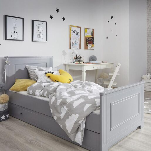 Bellamy Ines Junior krevet s ladicom 200 x 90 cm, sivi