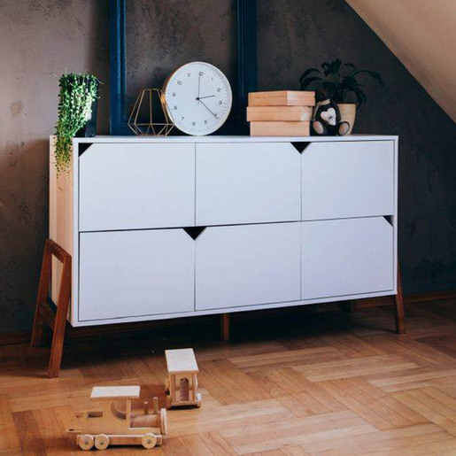 Bellamy Lotta komoda s 6 ladica, bijela