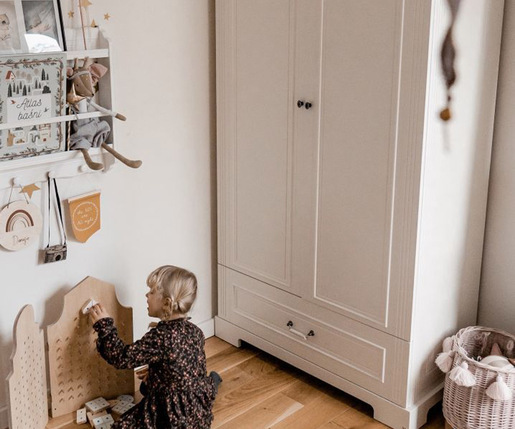 Bellamy Ines ormar Junior s 2 vrata, visoki, bijeli