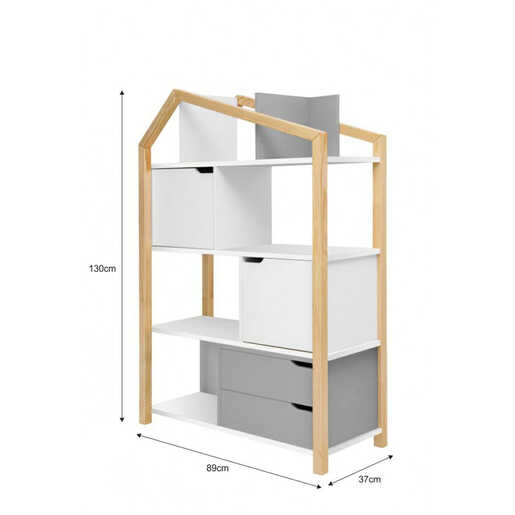 Bellamy Manhattan Phoebe polica za knjige, siva