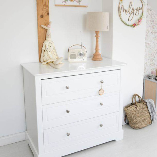 Bellamy Marylou komoda s 3 ladice, bijela