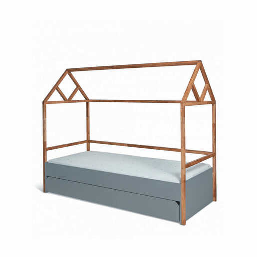 Bellamy Lotta krevet kućica s ladicom 200 x 90 cm, sivi
