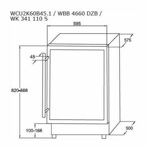Amica hladnjak za vino WK 341 110-1 S