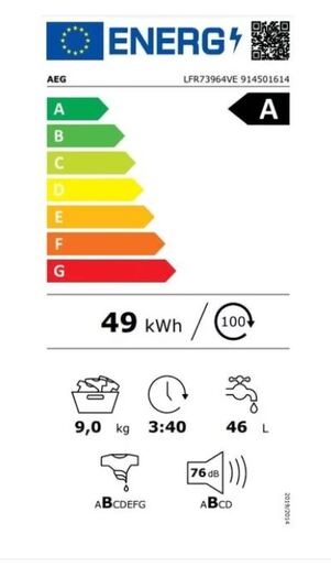 AEG perilica rublja LFR73964VE