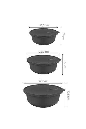 Set zdjela ANTHRACITE