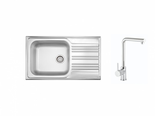 SINK SOLUTION set sudopera i slavine PALMA, inox