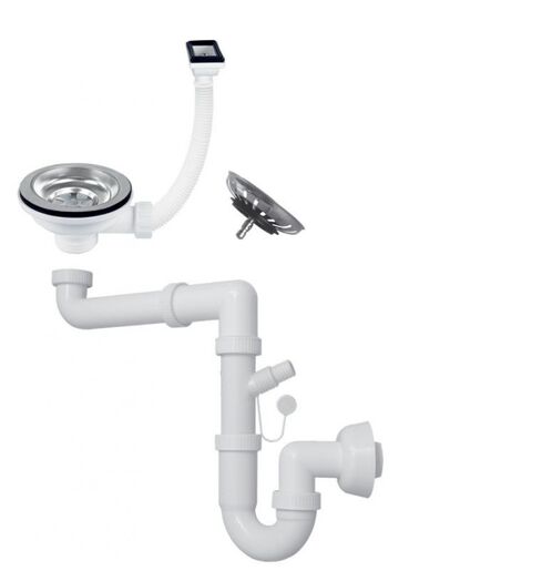 SINK SOLUTION sifon prostorni 3 1/2" horizontalni pomoćni preljev