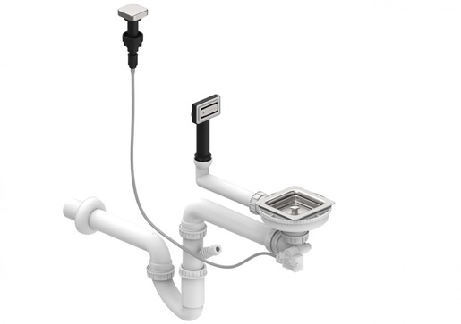 SINK SOLUTION kvadratni sifon POP-UP 1x 3 1/2" prostorni