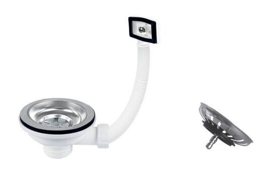 SINK SOLUTION sifonsko grlo 3 1/2" s vertikalnim pomoćnim preljevom