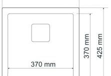SINK SOLUTION granitna posuda 37 x 37 cm, crna