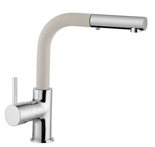 SINK SOLUTION kuhinjska slavina NATI, bež/krom