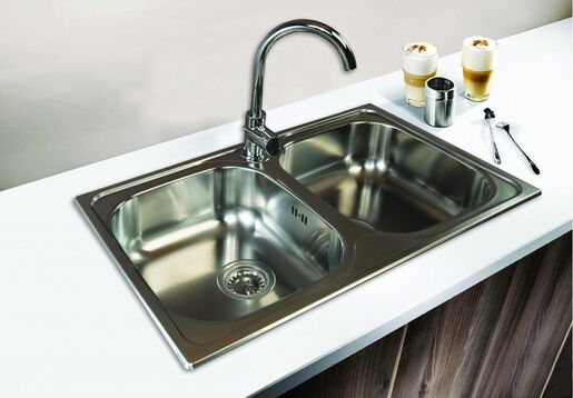 SINK SOLUTION sudoper A LINE 80 x 50 cm, 2x, inox