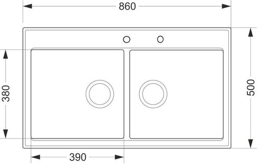 SINK SOLUTION sudoper NATURA 160 PLUS, sivi