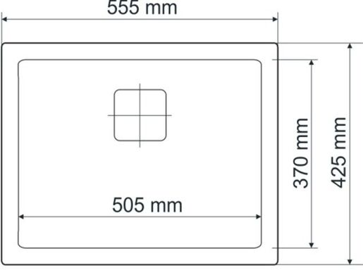 SINK SOLUTION granitna posuda 50,5 x 37 cm, crna
