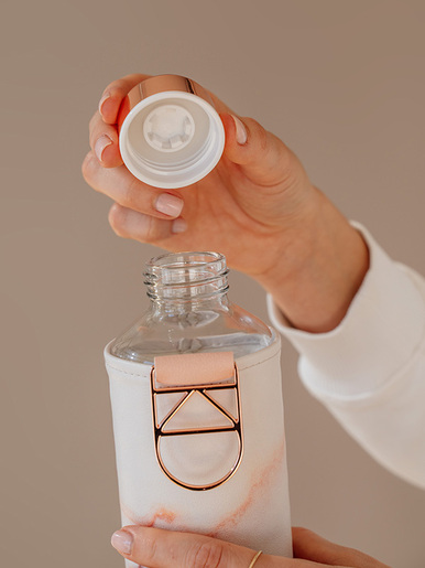 EQUA, staklena boca, Mismatch Lava, navlaka od umjetne kože, BPA free, 750ml