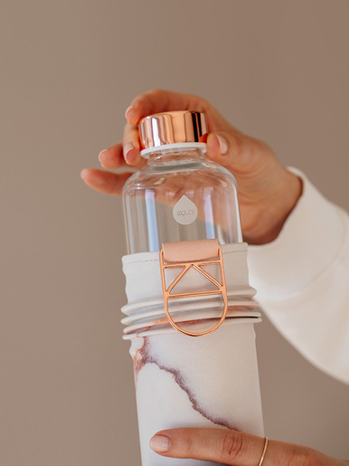 EQUA, staklena boca, Mismatch Lava, navlaka od umjetne kože, BPA free, 750ml