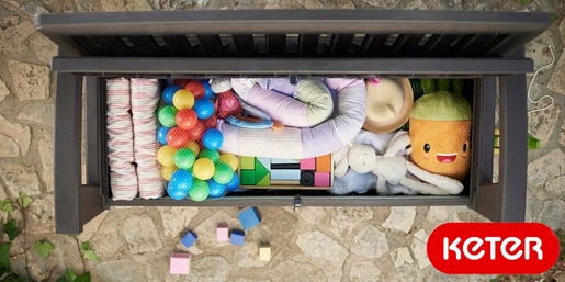 KETER Patio bench vrtna klupa/spremište, 227 l, smeđa