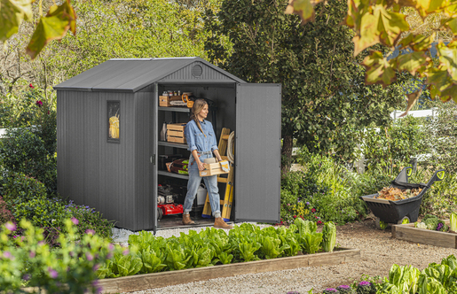 KETER Darwin 8 X 6 vrtna kućica, 190 x 244 x 221, siva