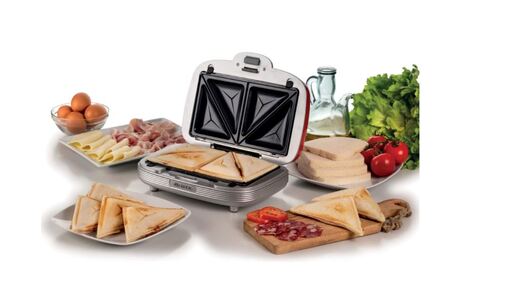 Ariete 3u1 aparat za sendviče, muffine i krofne 1972, crveni