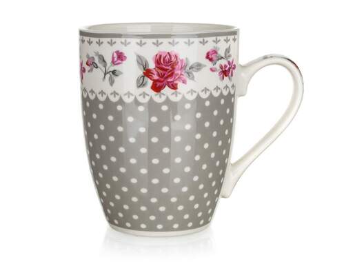 BANQUET Rosa keramička šalica 340 ml, siva