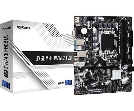 Matična ploča ASRock B760M-HDV/M.2 D4, Intel B760, LGA1700, mATX