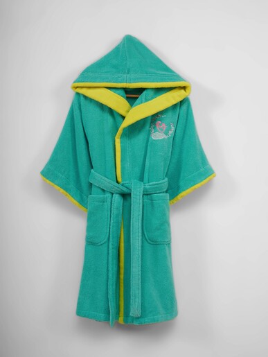 Ženski kupaonski ogrtač s kapuljačom, vel. M