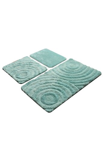 Kupaonski set tepiha Wave 40x60cm, 50x60cm i 60x100cm, 3/1, mint