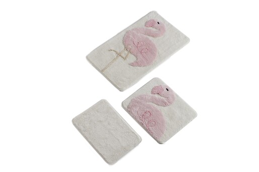 Kupaonski set tepiha Flamingo 40x60cm, 50x60cm i 60x100cm, 3/1, bež