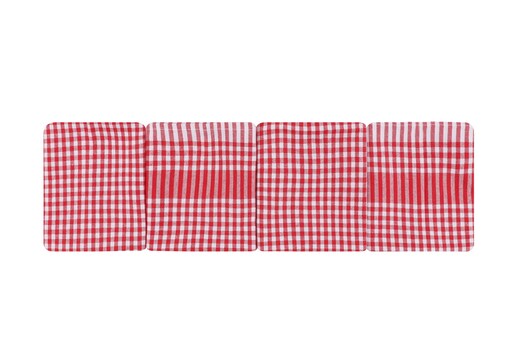 Set kuhinjskih krpa, 10 komada, crvena