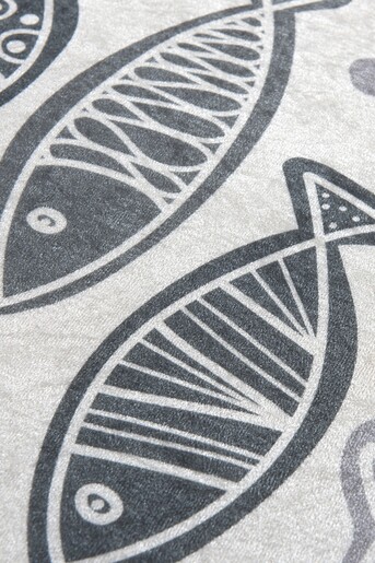 Kupaonski tepih Riba 40x60cm, sivi