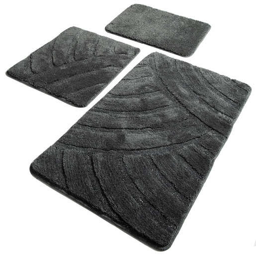 Kupaonski set tepiha Ajla 40x60cm, 50x60cm i 60x100cm, 3/1, sivi