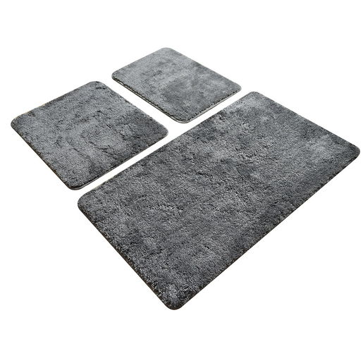 Kupaonski set tepiha Flat 40x60cm, 50x60cm i 60x100cm, 3/1, antracit