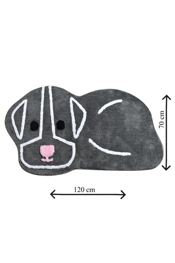 Kupaonski tepih Sweet Dog 70x120cm, sivi