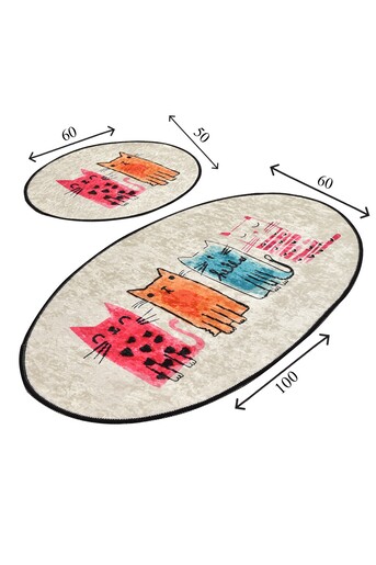 Kupaonski set tepiha Baby Cats 50x60cm i 60x100cm, 2/1