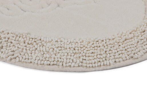 Kupaonski set tepiha Piante oval 50x60cm i 60x100cm, 2/1, bijeli