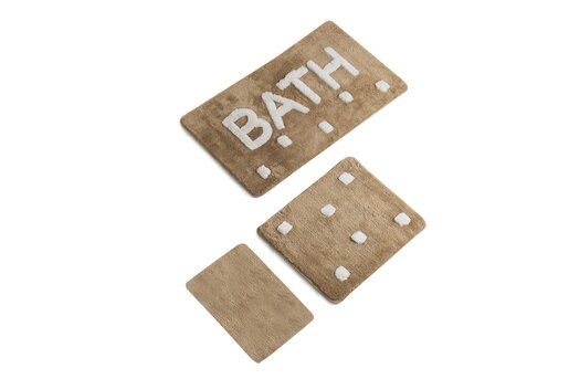Kupaonski set tepiha Bath, 40x60cm, 50x60cm i 60x100cm, 3/1, smeđi