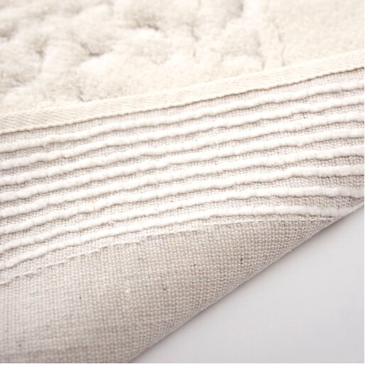 Kupaonski set tepiha 50x60cm i 60x100cm, ovalni, 100% pamuk, 2/1, bež