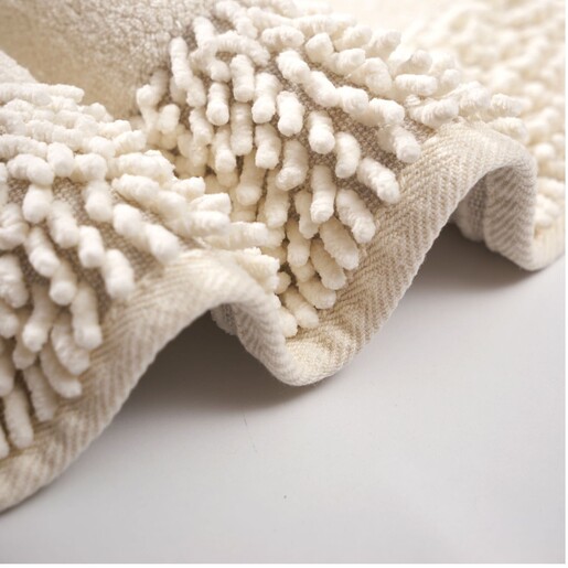 Kupaonski set tepiha 50x60cm i 60x100cm, ovalni, 100% pamuk, 2/1, bež