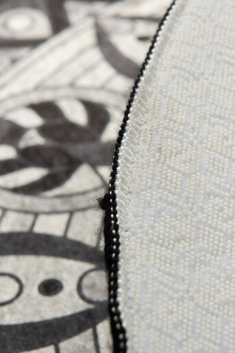 Kupaonski tepih Mandal 100cm, crni