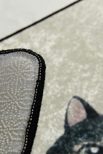 Kupaonski set tepiha Angry Cats 50x60cm i 60x100cm, 2/1, sivi