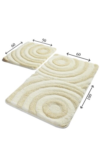 Kupaonski set tepiha Ecru 50x60cm i 60x100cm, 2/1, sivi