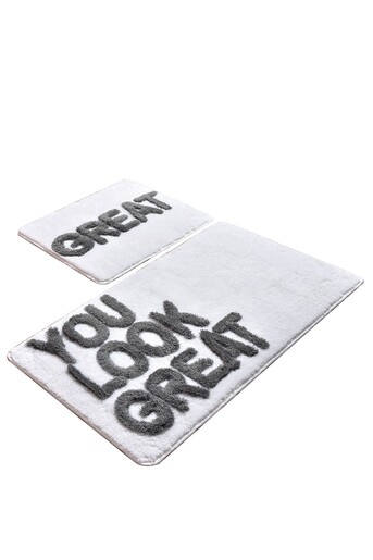 Kupaonski set tepiha Great 50x60cm i 60x100cm, 2/1, svijetlo sivi