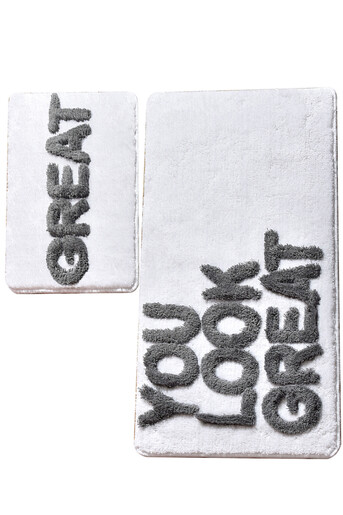 Kupaonski set tepiha Great 50x60cm i 60x100cm, 2/1, svijetlo sivi