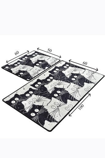 Kupaonski set tepiha Black Cat 50x60cm i 60x100cm, 2/1