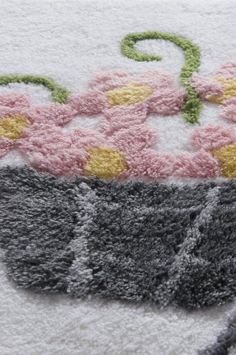 Kupaonski set tepiha Alacati 40x60cm, 50x60cm i 60x100cm, 3/1, rozi