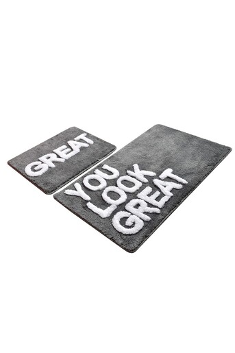 Kupaonski set tepiha Great 50x60cm i 60x100cm, 2/1, sivi