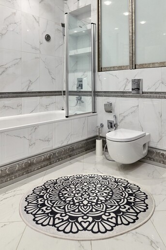 Kupaonski tepih Cozi 100cm, crni