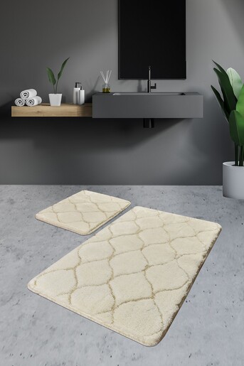 Kupaonski set tepiha Infinity 50x60cm i 60x100cm, 2/1, bež